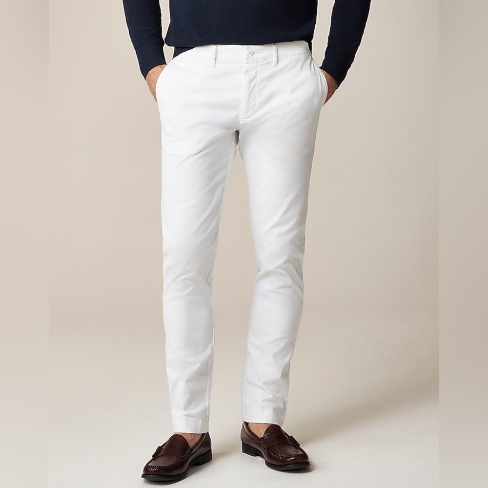J.Crew 484 Slim-fit stretch chino pant in white size 30x32 NWT